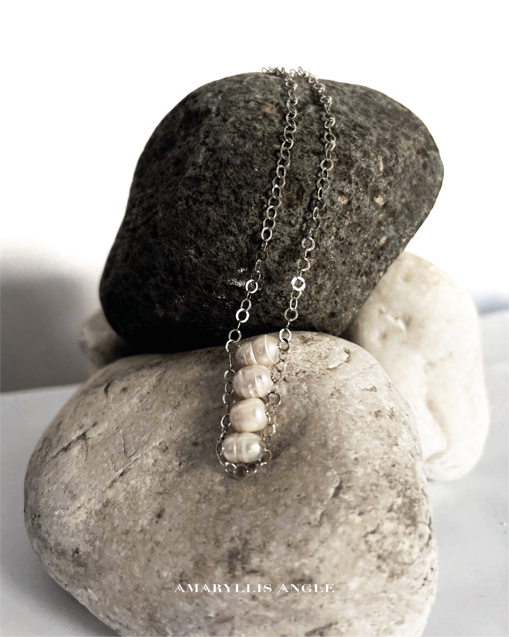 Collar/Brazalete Ondina - Plata 925 y Perla Blanca