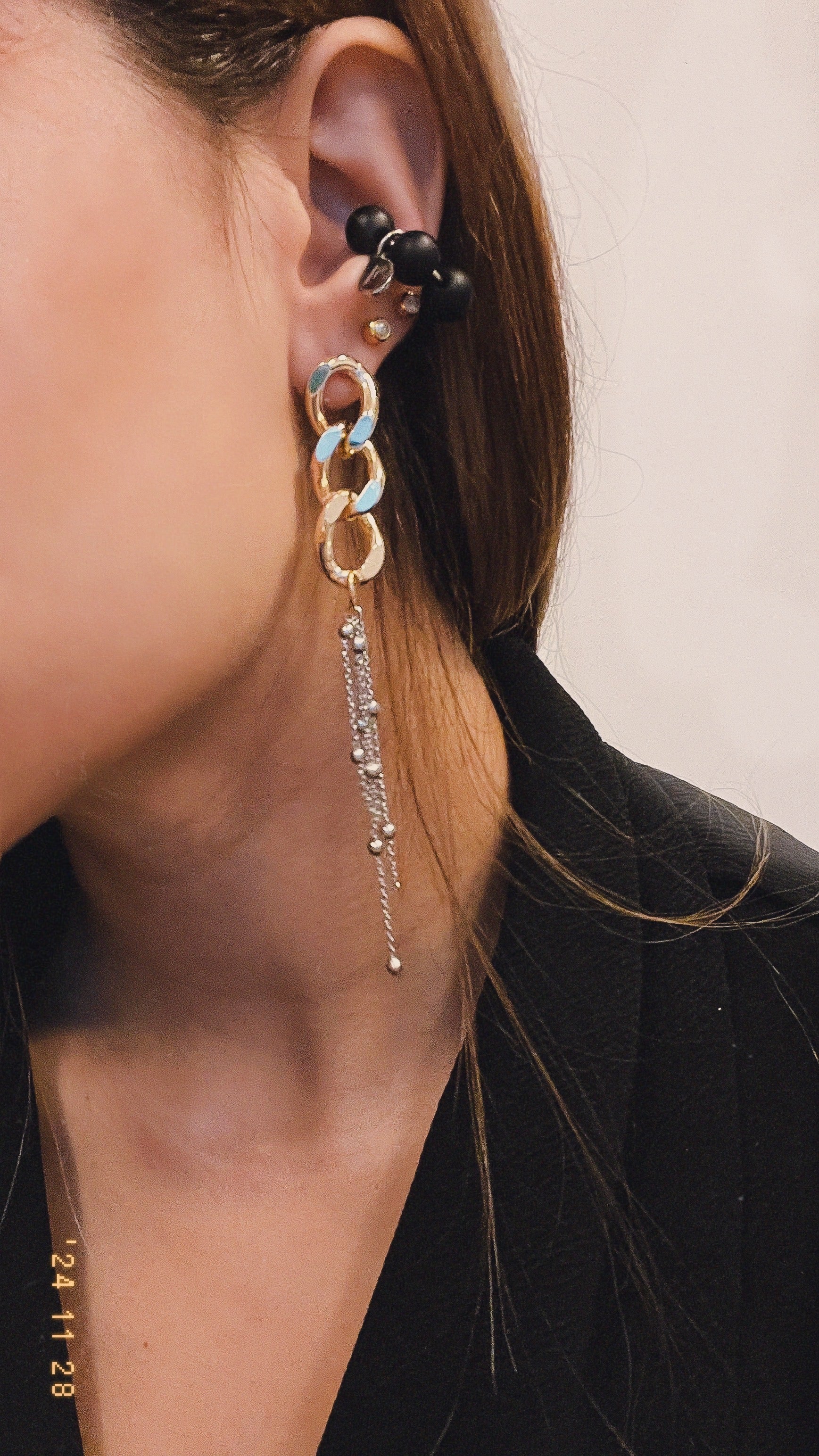 Earcuff Eternal- Obsidiana