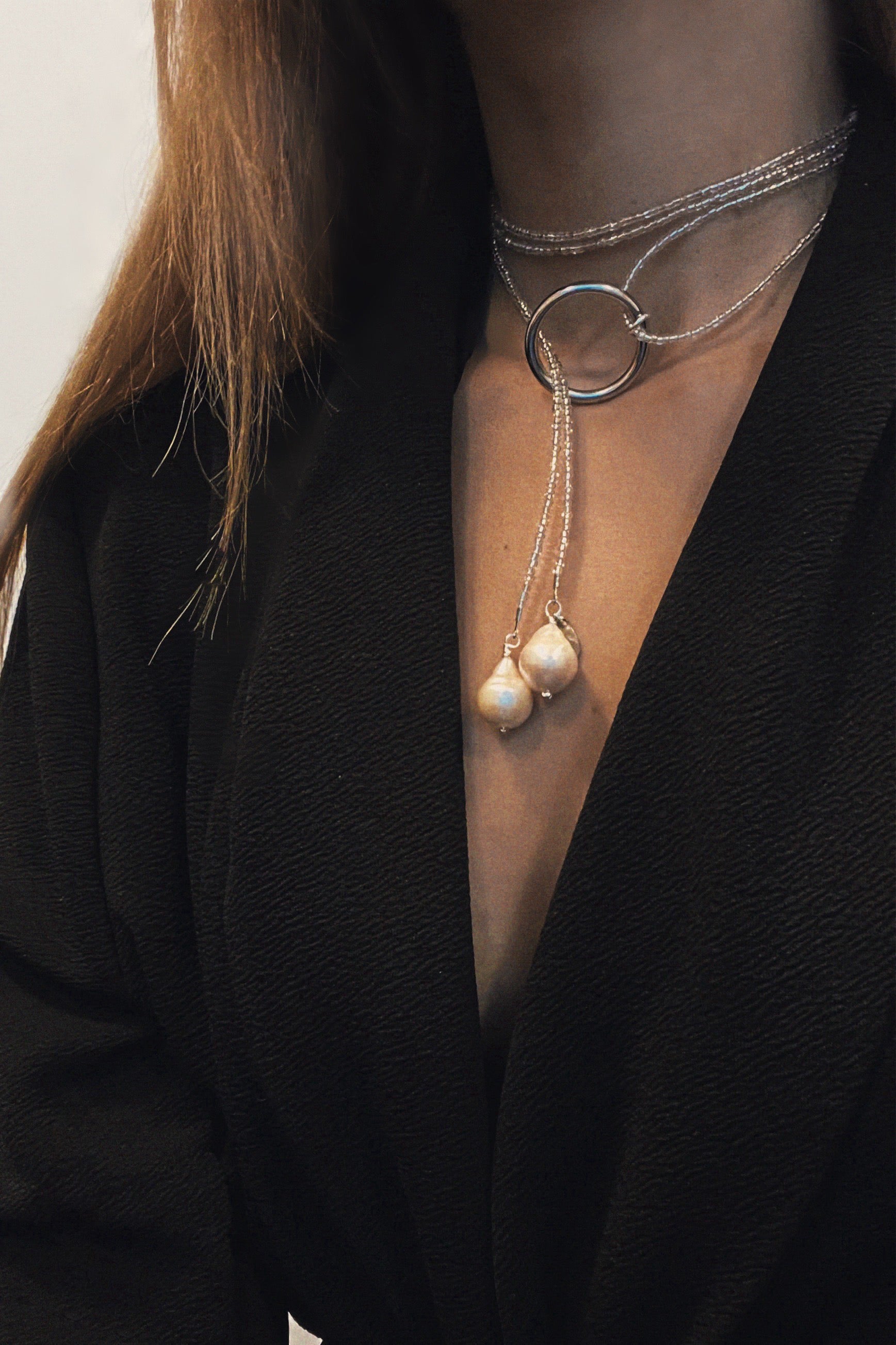 Collar Infinite - Perlas Barrocas