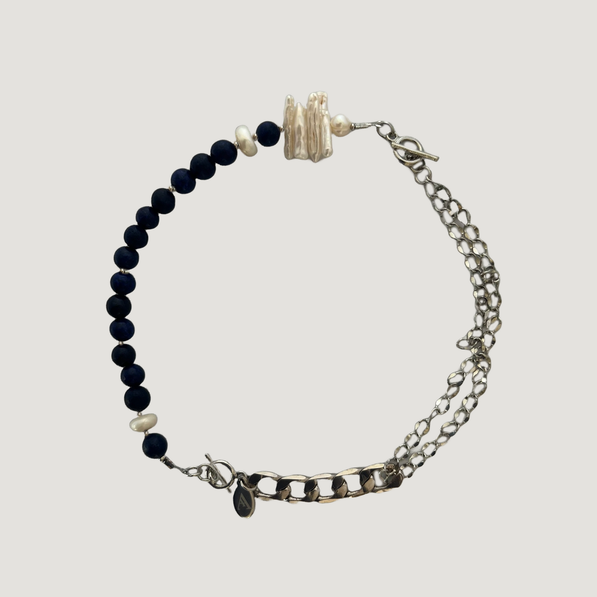 Collar/ Brazalete Bond - Lapizlázuli & Perlas