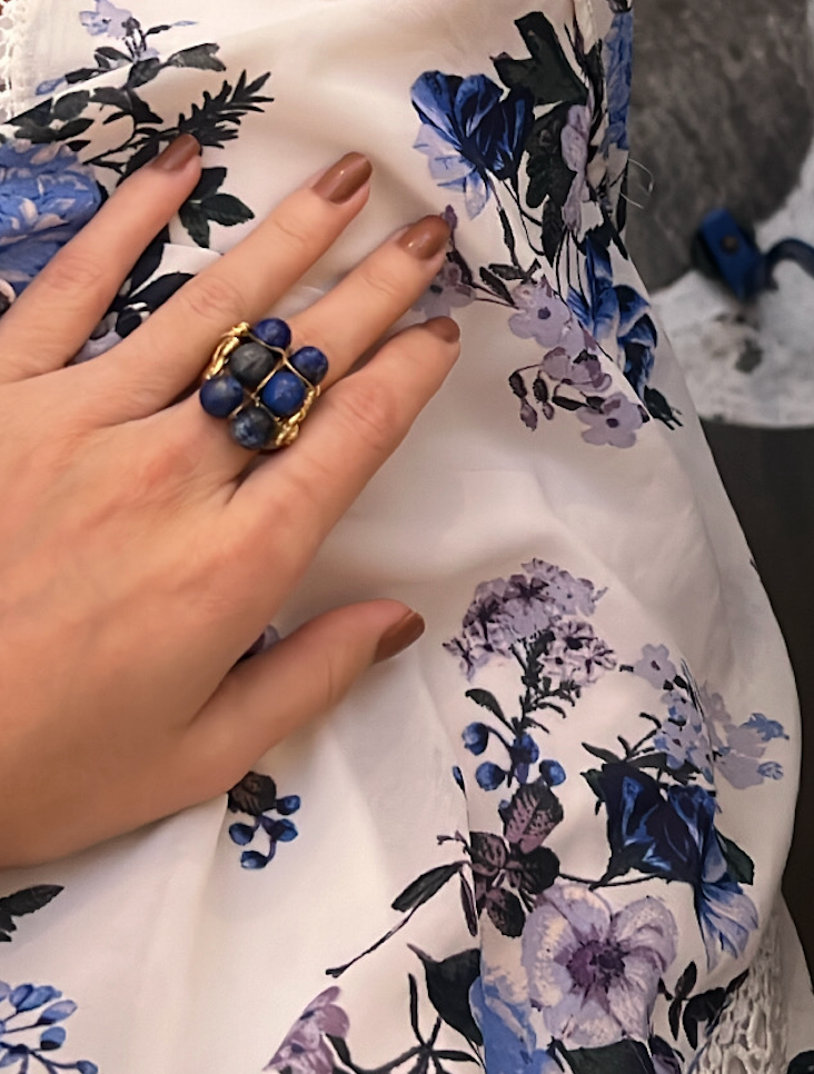 Anillo Trama- Lazpizlázuli