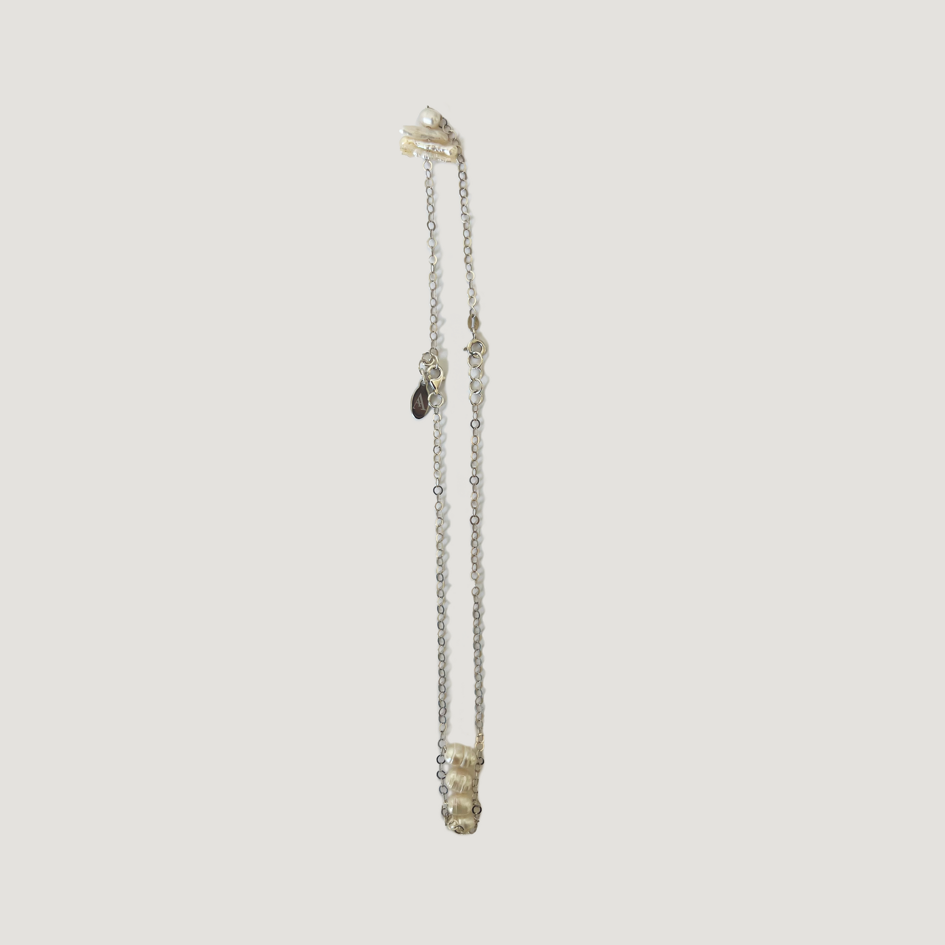 Collar/Brazalete Ondina - Plata 925 y Perla Blanca
