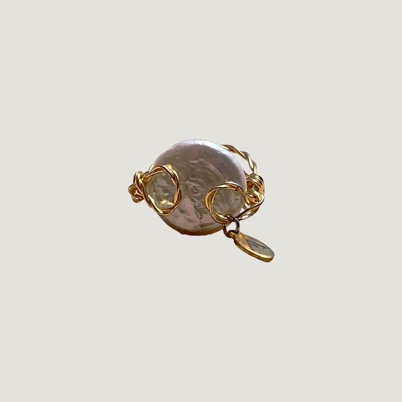 Anillo Knot - Madre Perla